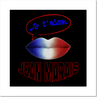 FRENCH KISS JE T'AIME JEAN MARAIS Posters and Art